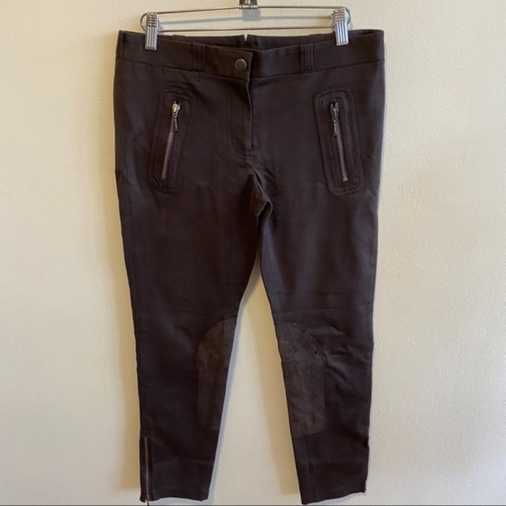 Club Monaco Brown Suede Riding Pants Sz 4